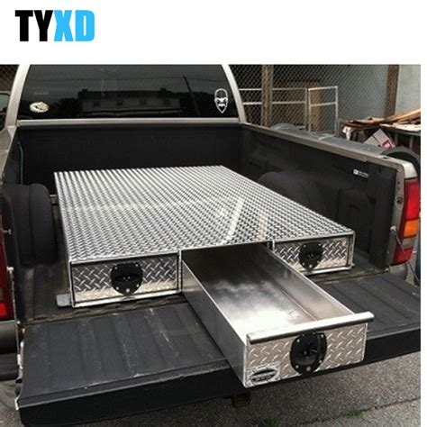 self contained box drawer metal truck organizer|truck bed storage organizer.